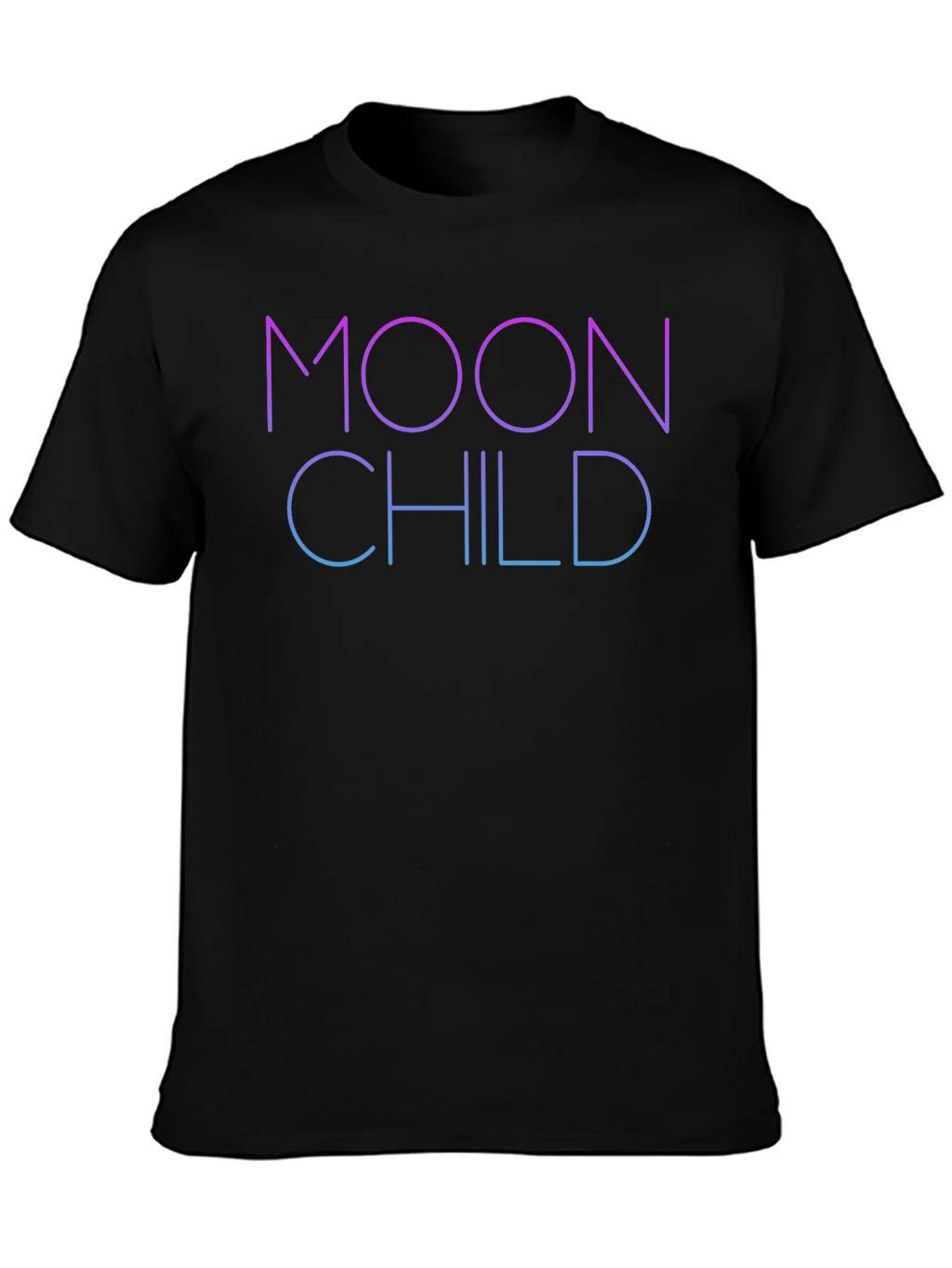 Moon Child Graphic T-Shirt - Black Crew Neck Tee product image 3