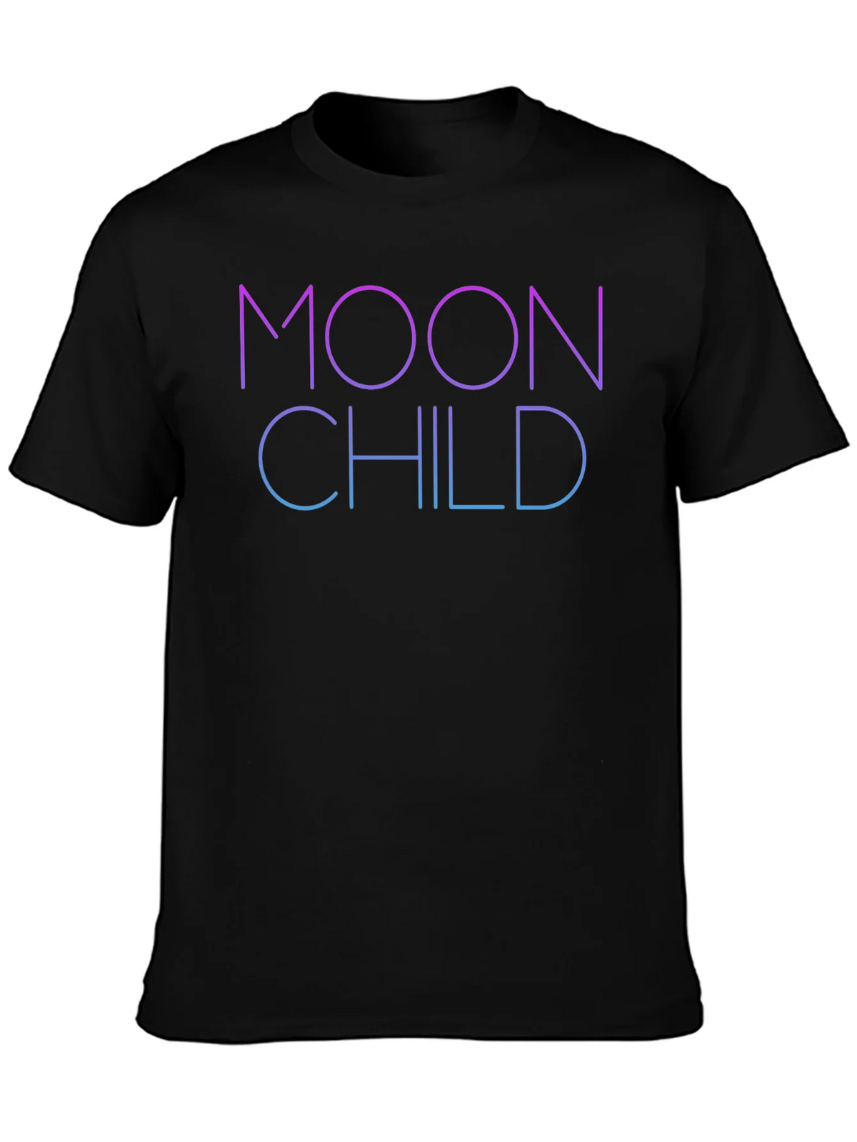 Moon Child Graphic T-Shirt - Black Crew Neck Tee product image 3