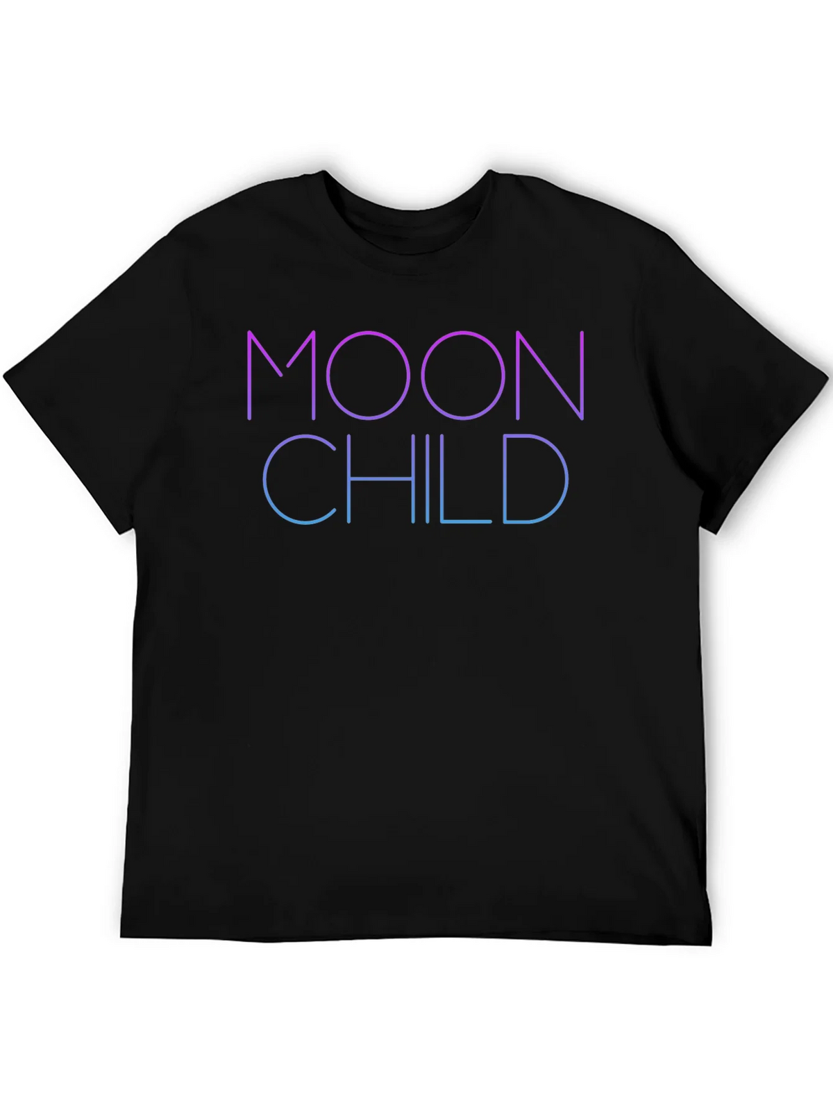 Moon Child Graphic T-Shirt - Black Crew Neck Tee product image 5
