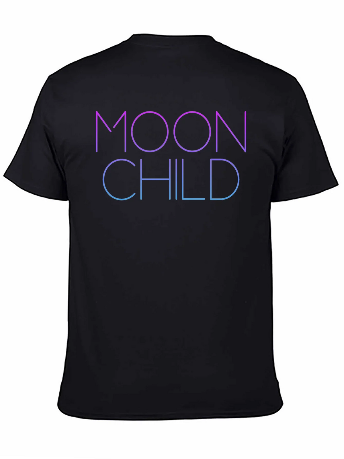 Moon Child Graphic T-Shirt - Black Crew Neck Tee product image 4