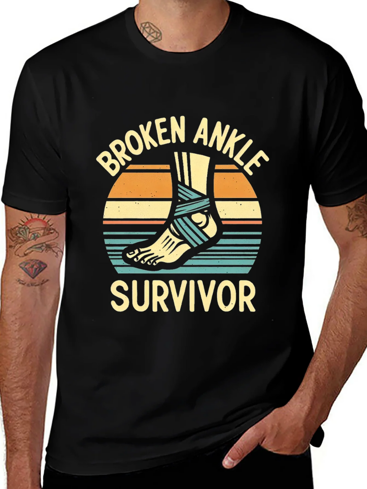 Broken Ankle Survivor Graphic T-Shirt product image 1