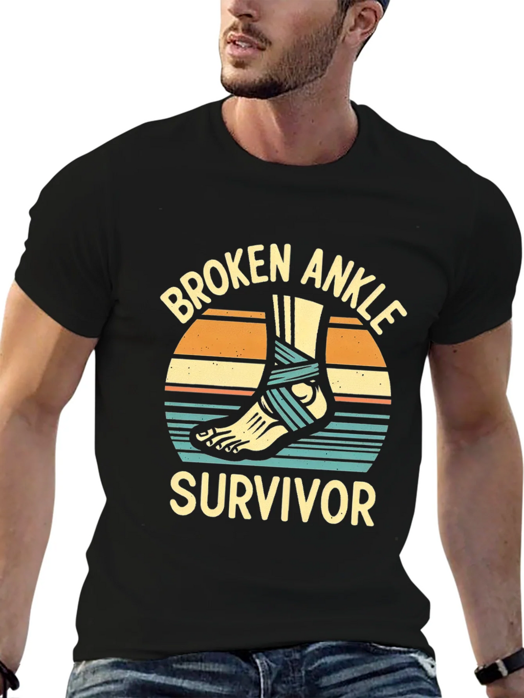 Broken Ankle Survivor Graphic T-Shirt product image 6