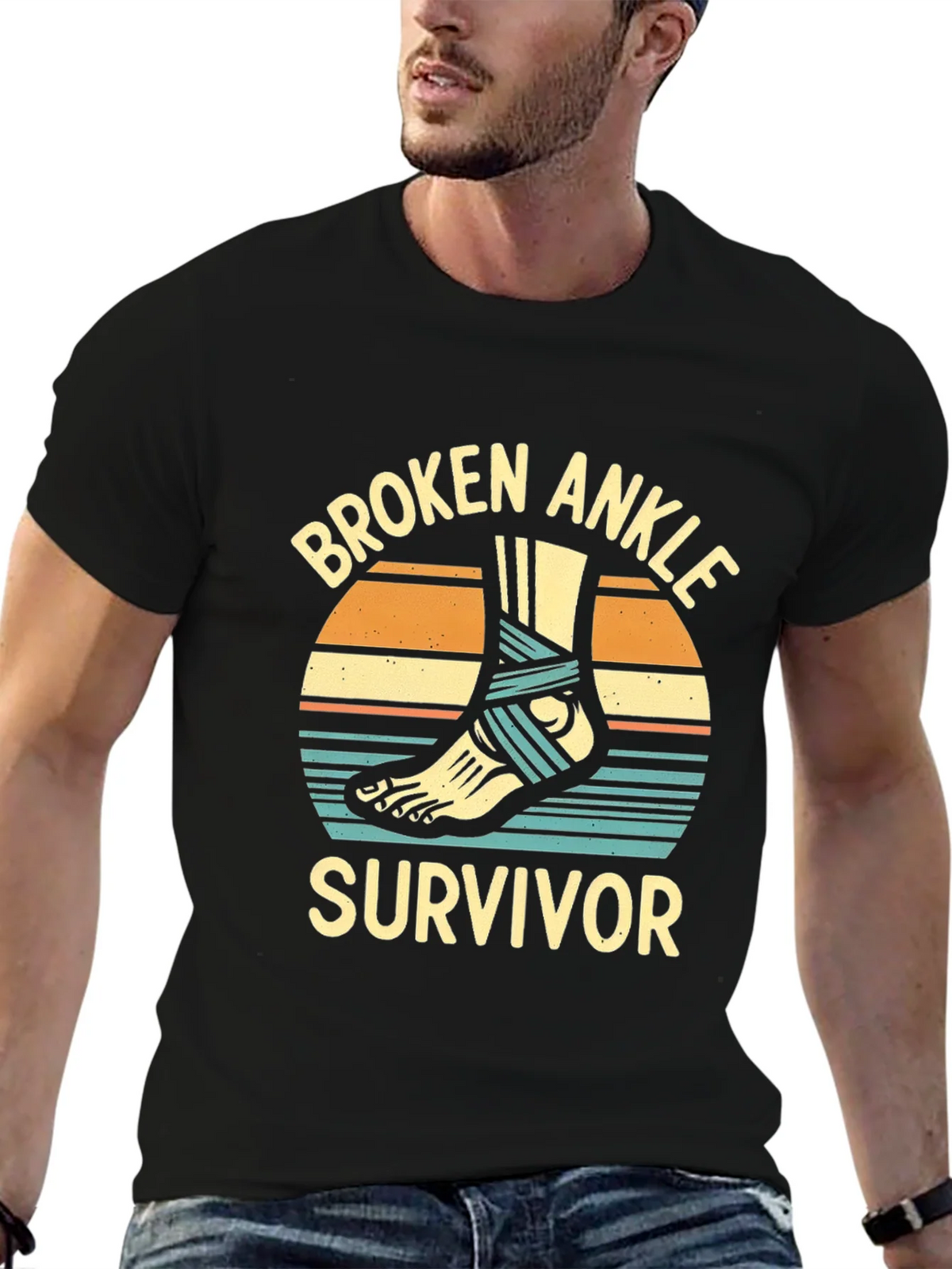 Broken Ankle Survivor Graphic T-Shirt product image 6