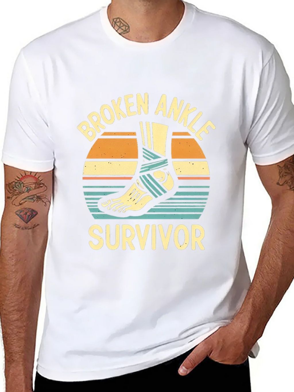 Broken Ankle Survivor Graphic T-Shirt product image 7