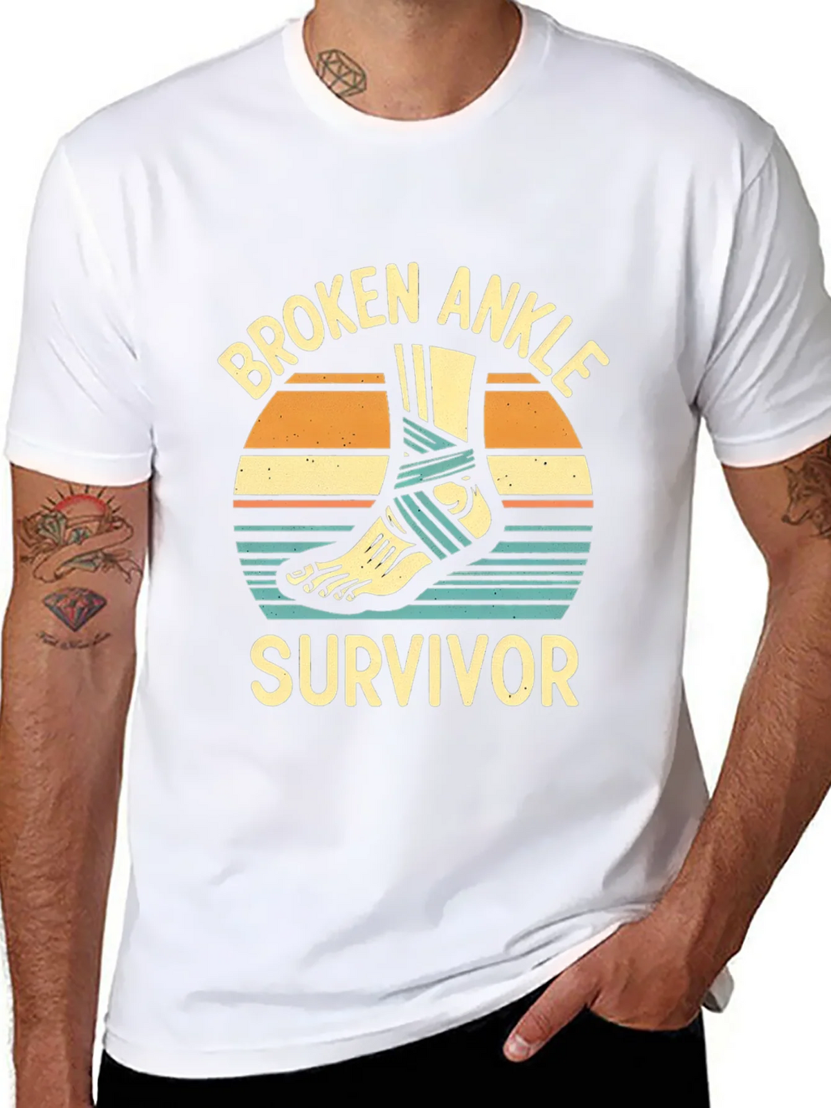 Broken Ankle Survivor Graphic T-Shirt product image 7