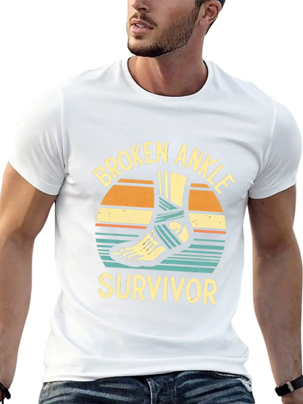 Broken Ankle Survivor Graphic T-Shirt product image 12
