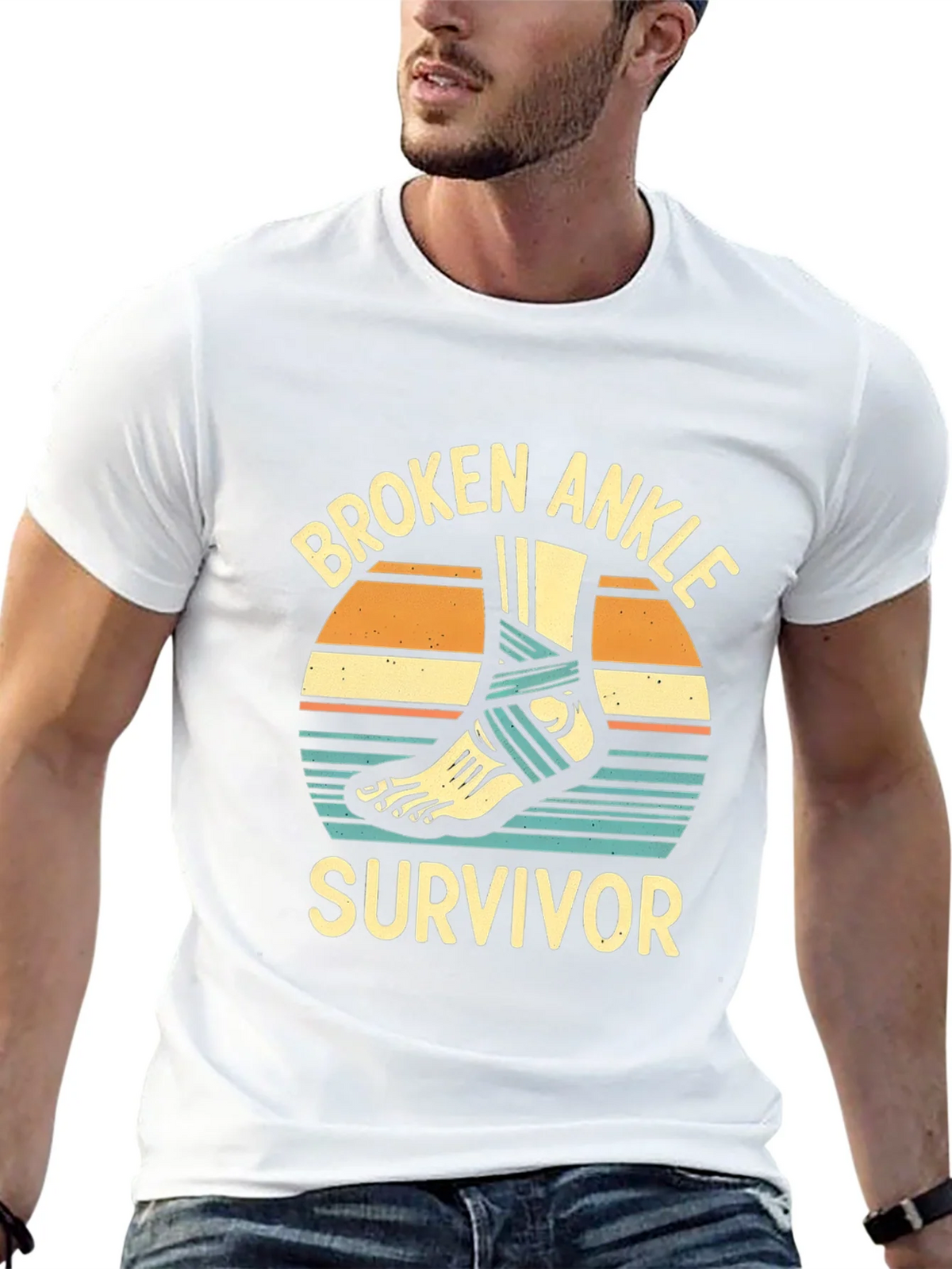 Broken Ankle Survivor Graphic T-Shirt product image 12