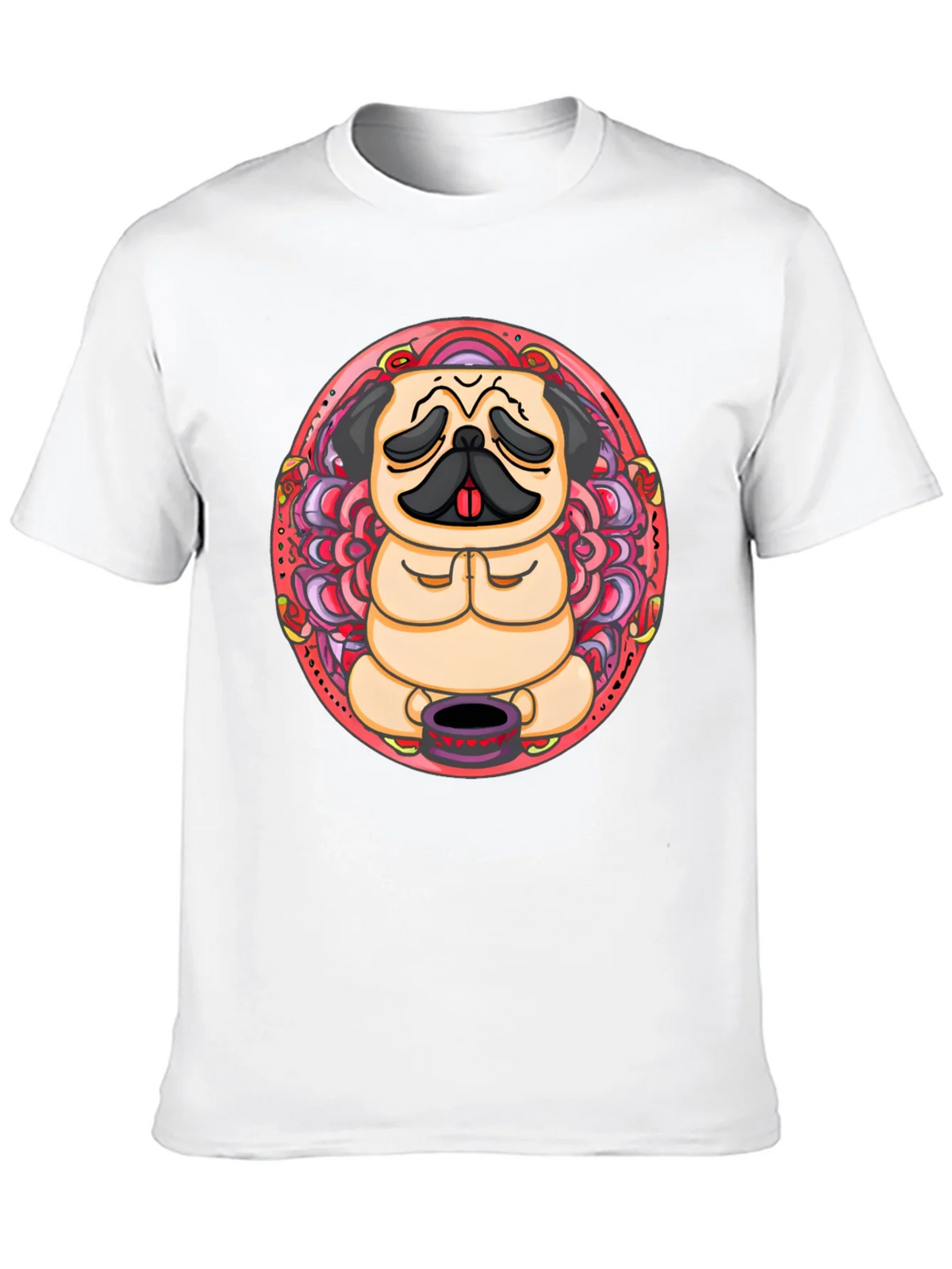 Zen Pug Graphic T-Shirt - Meditating Dog Tee product image 3
