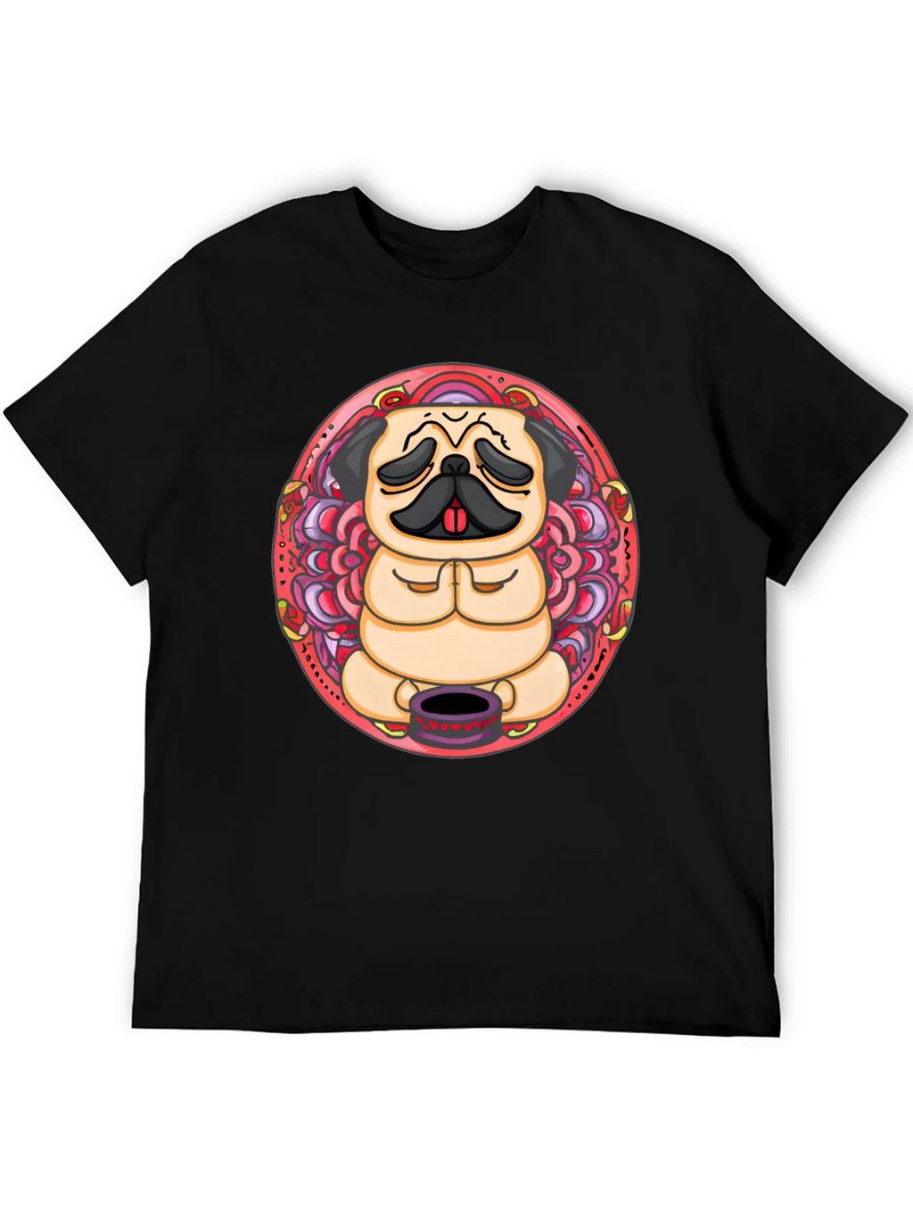 Zen Pug Graphic T-Shirt - Meditating Dog Tee product image 2