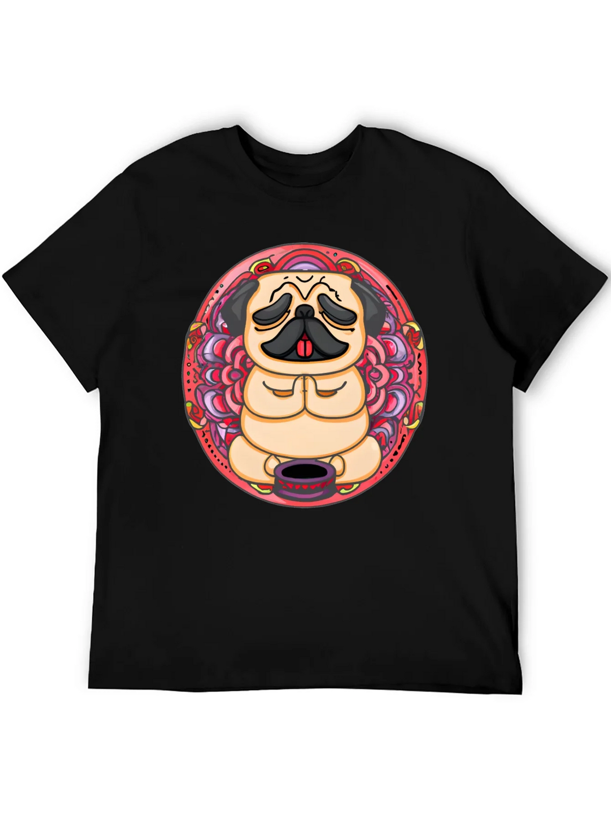 Zen Pug Graphic T-Shirt - Meditating Dog Tee product image 2