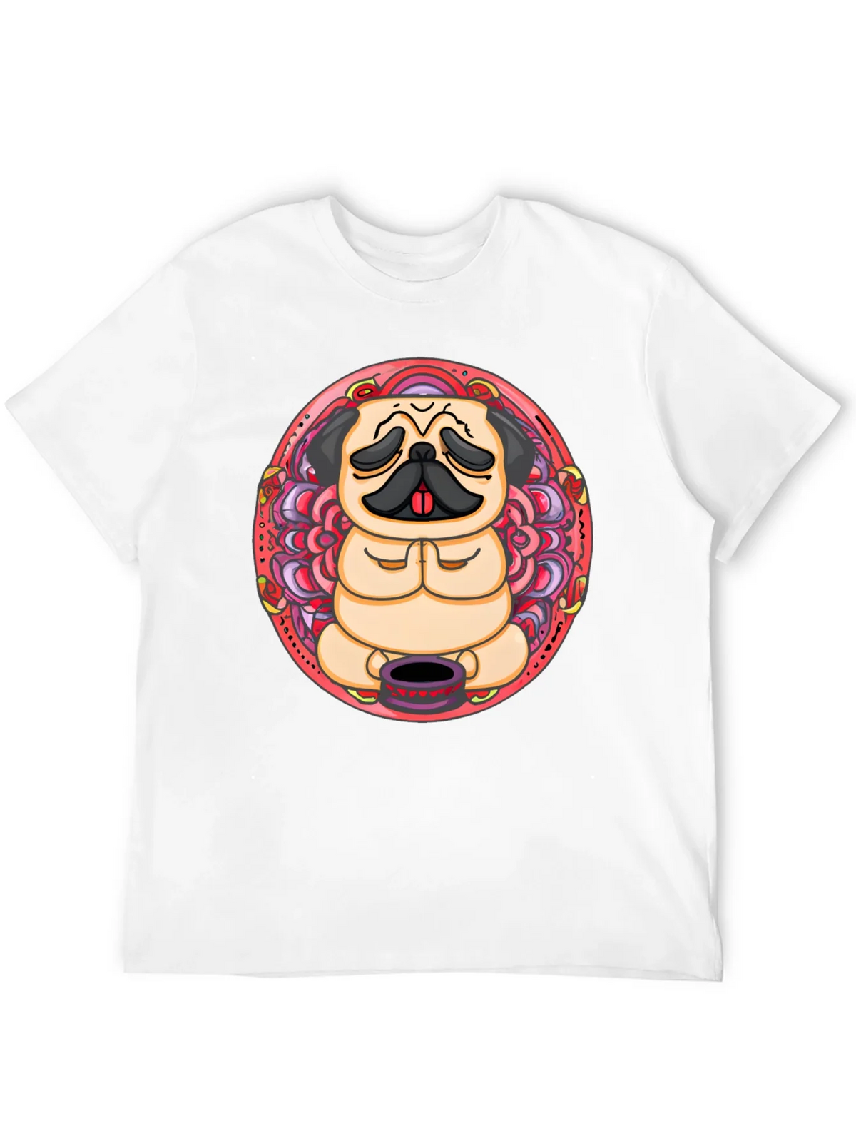 Zen Pug Graphic T-Shirt - Meditating Dog Tee product image 4