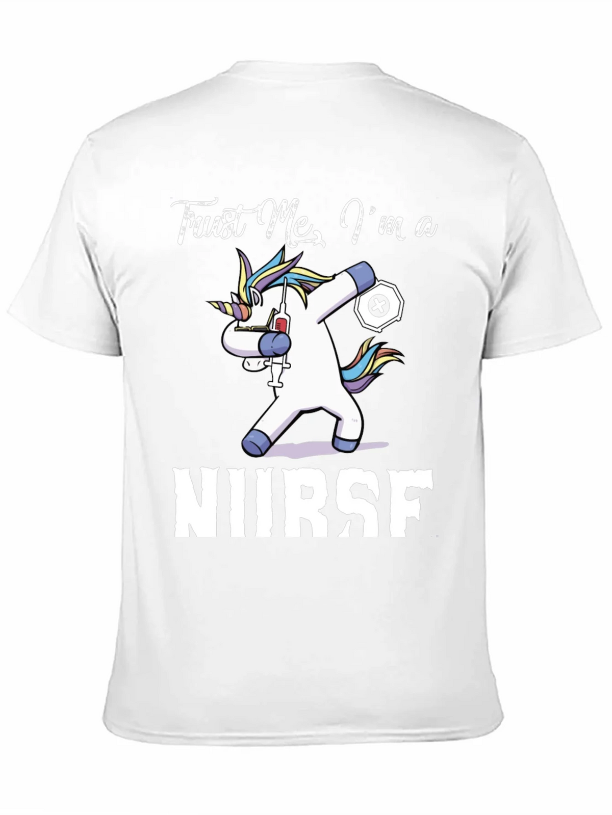 Trust Me Im a Nurse Unicorn Black Graphic Tee product image 6