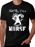 Trust Me Im a Nurse Unicorn Black Graphic Tee product image 1