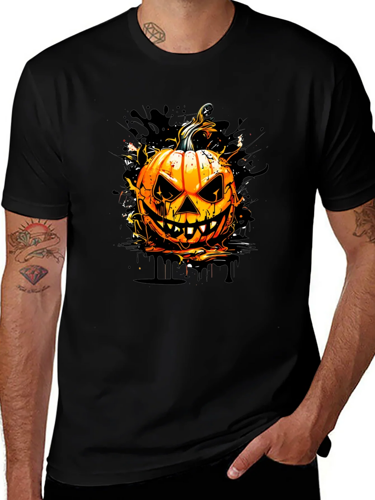 Halloween Pumpkin Graphic Tee - Spooky Season Style product image 1