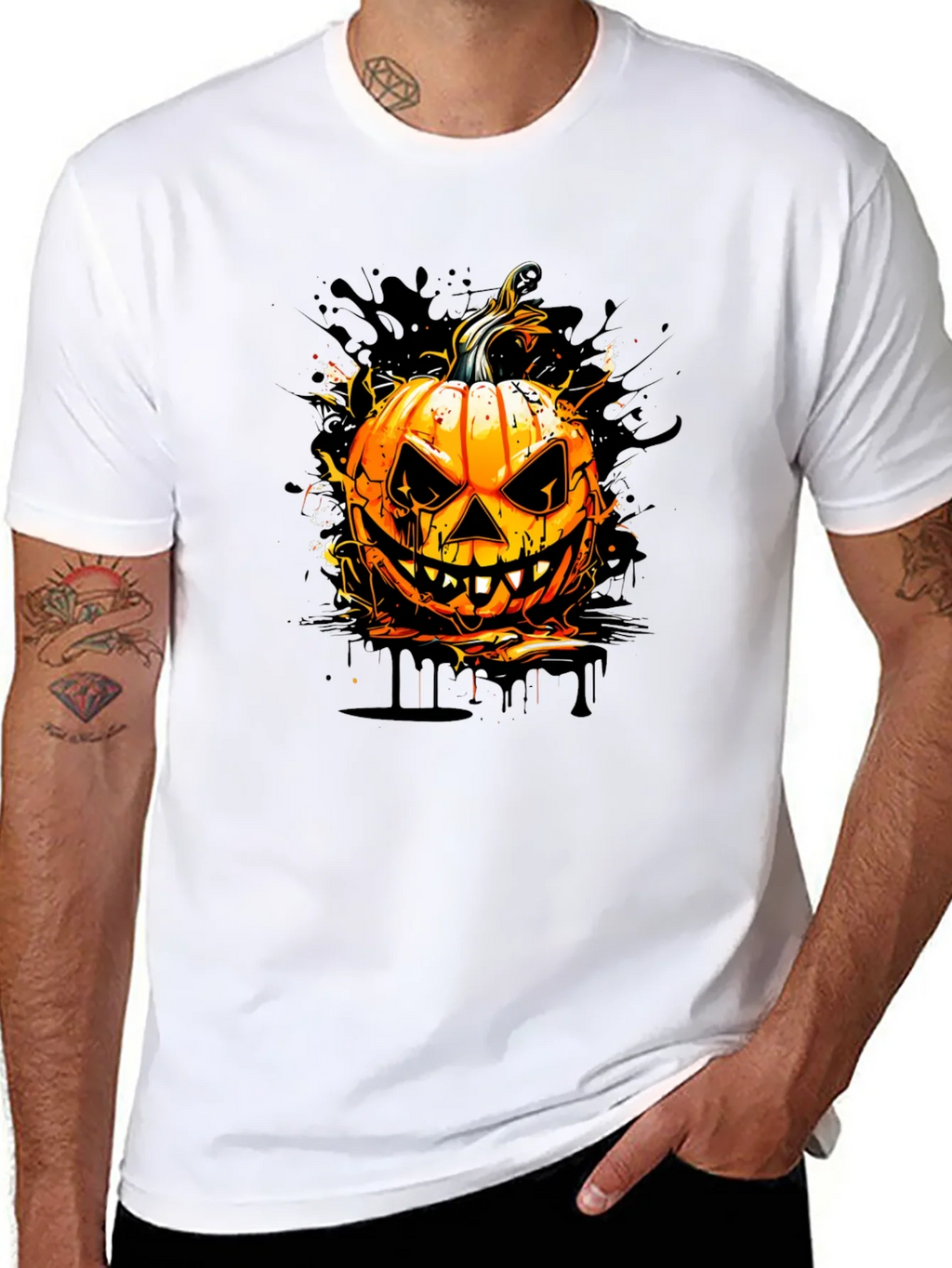 Halloween Pumpkin Graphic Tee - Spooky Season Style product image 6