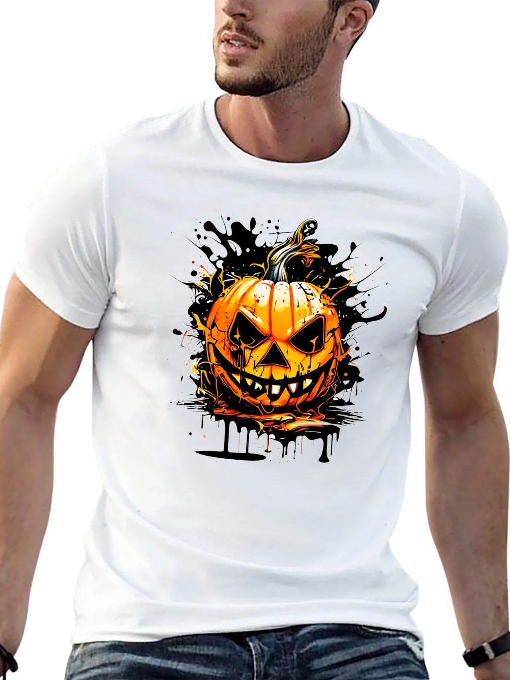 Halloween Pumpkin Graphic Tee - Spooky Season Style product image 11