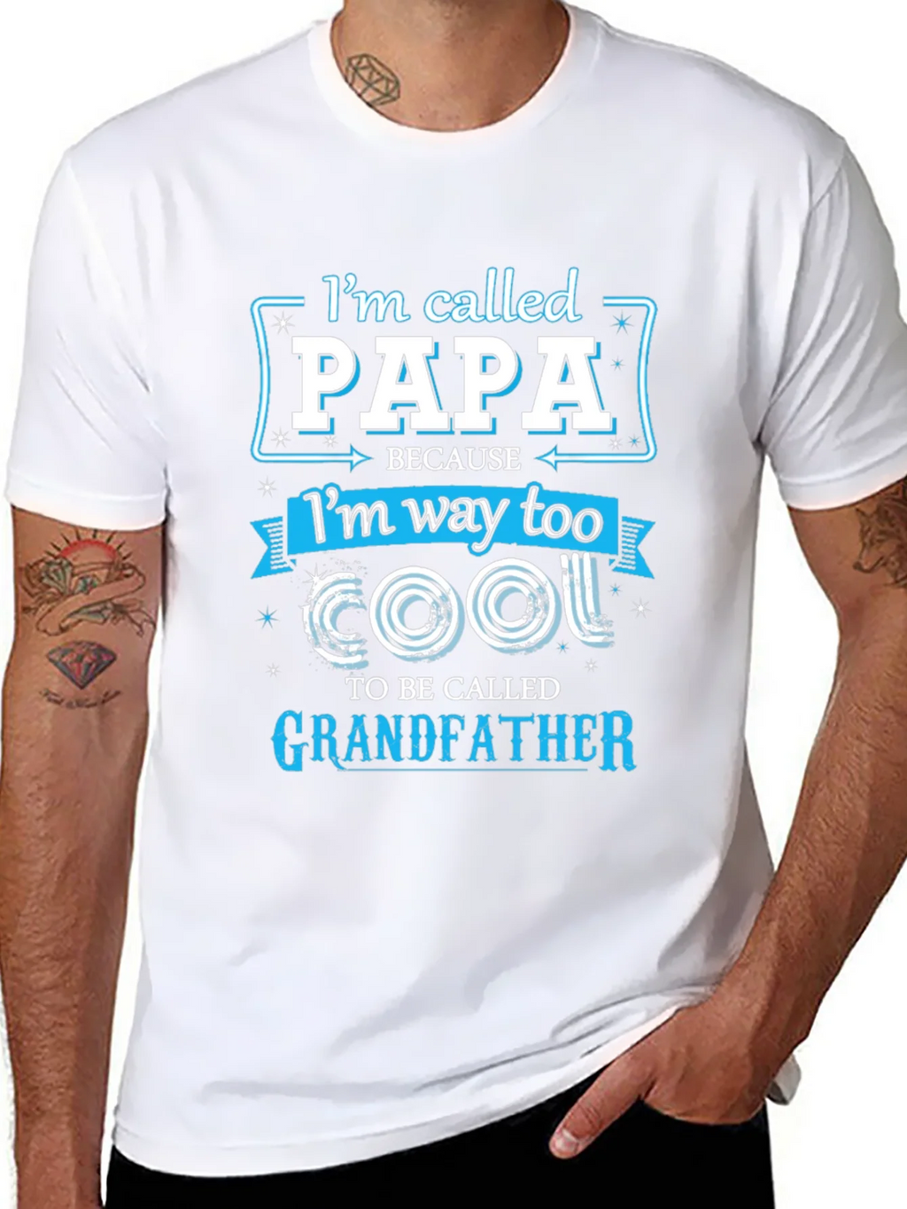 Papa Too Cool Grandfather T-Shirt product image 7