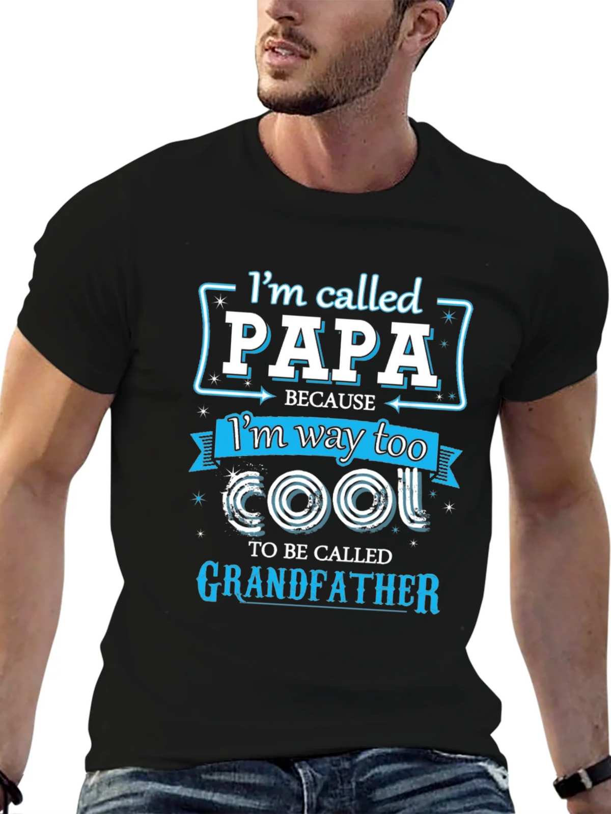 Papa Too Cool Grandfather T-Shirt product image 6