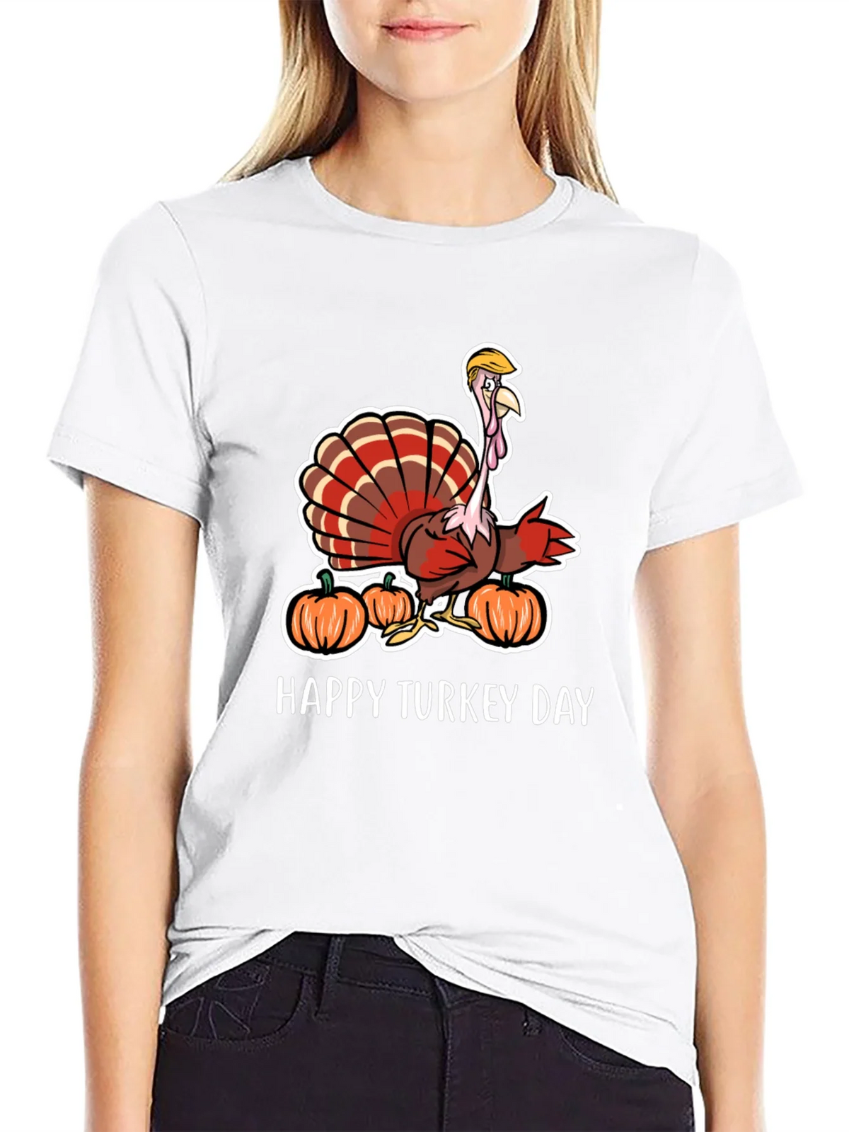 Funny Turkey Day Trump T-Shirt product image 8