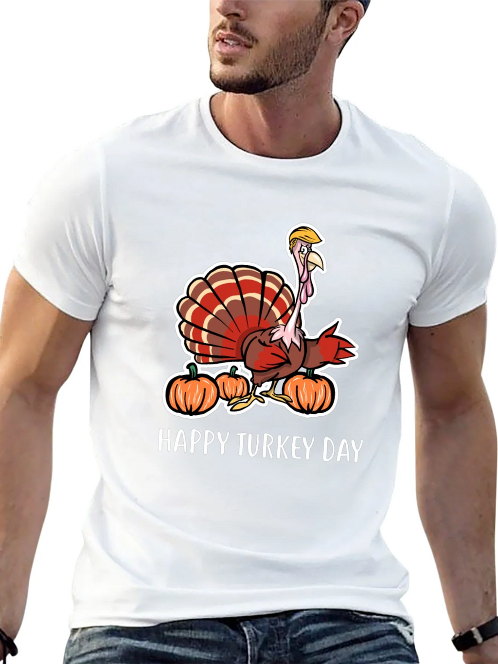 Funny Turkey Day Trump T-Shirt product image 12