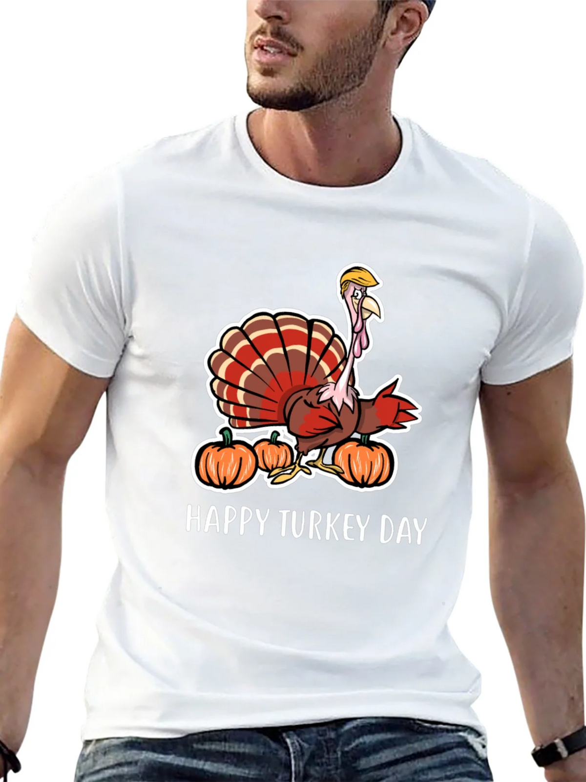 Funny Turkey Day Trump T-Shirt product image 12