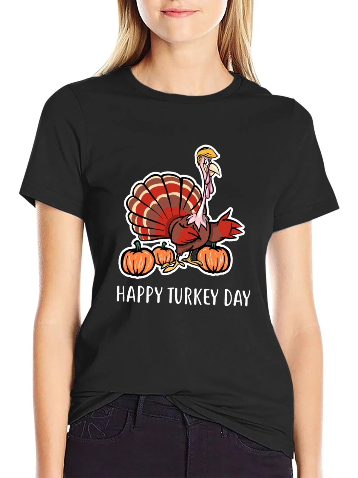 Funny Turkey Day Trump T-Shirt product image 2
