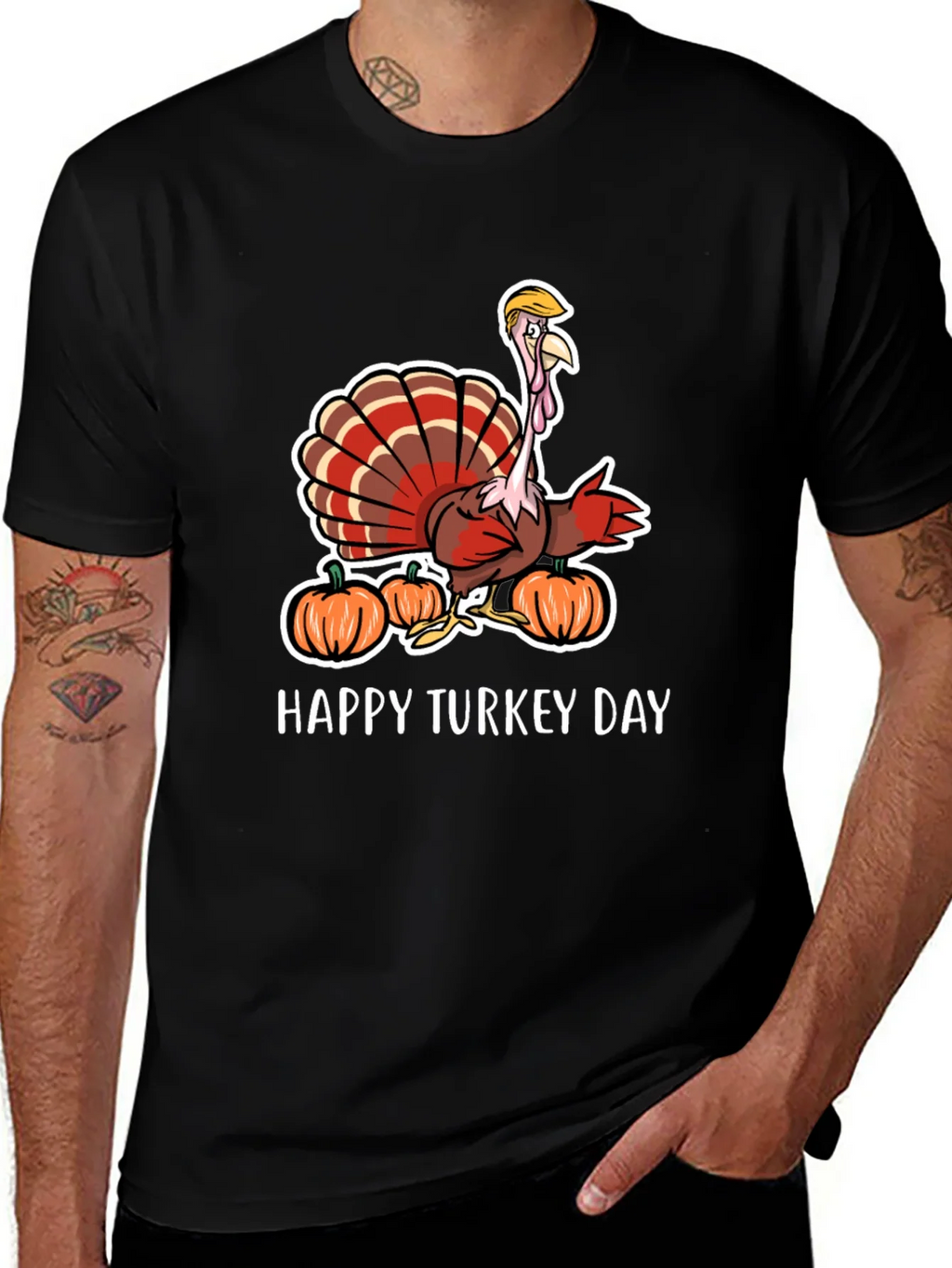 Funny Turkey Day Trump T-Shirt product image 1