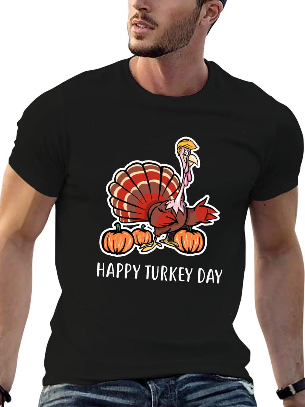 Funny Turkey Day Trump T-Shirt product image 6