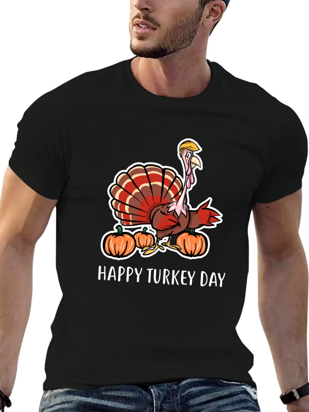 Funny Turkey Day Trump T-Shirt product image 6