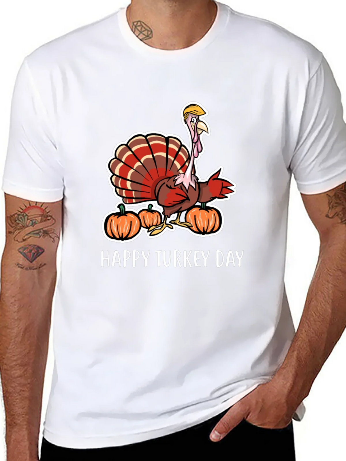 Funny Turkey Day Trump T-Shirt product image 7