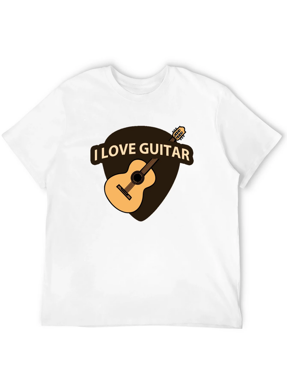 I Love Guitar Black T-Shirt - Musician Apparel product image 11