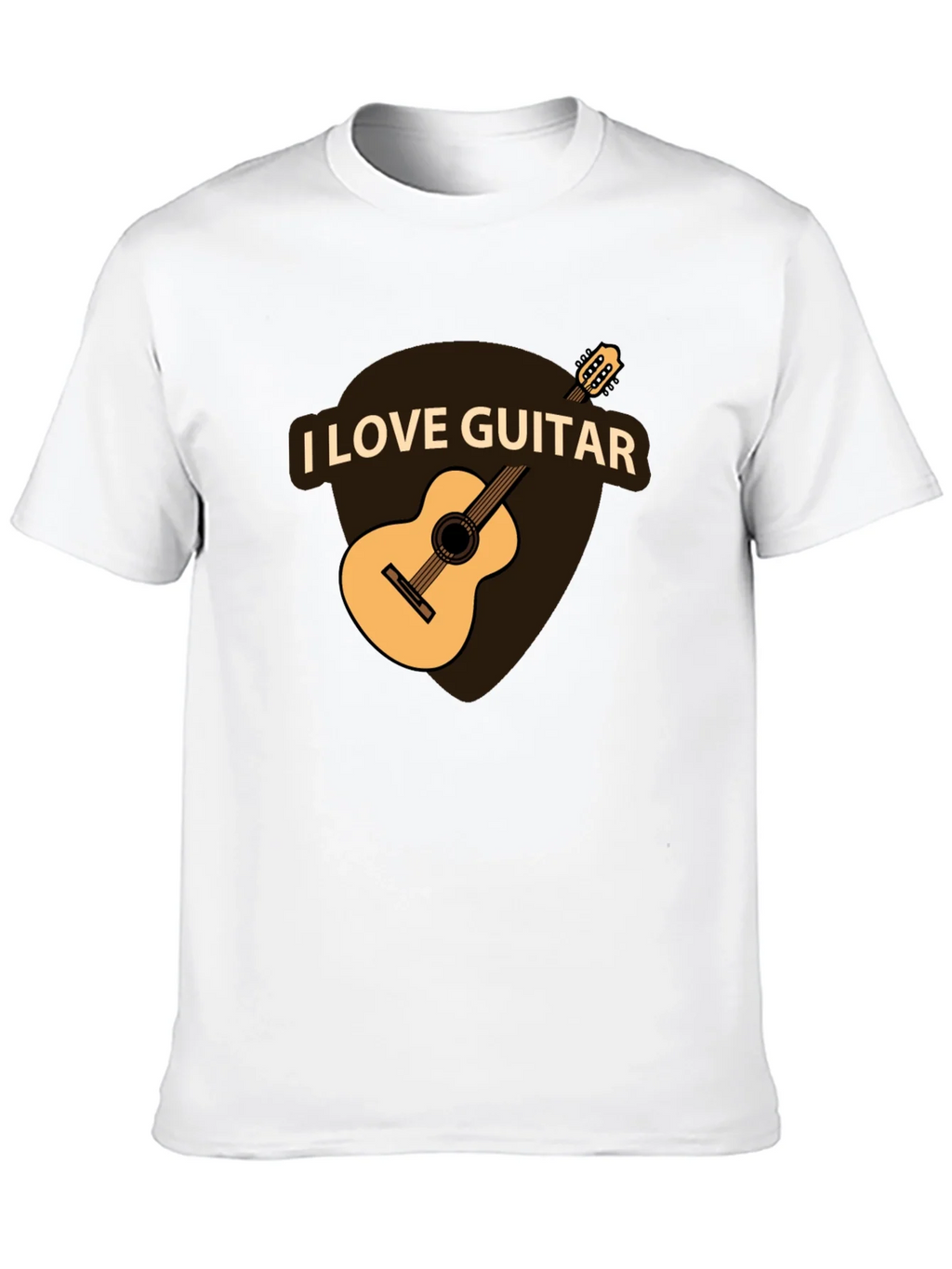 I Love Guitar Black T-Shirt - Musician Apparel product image 9