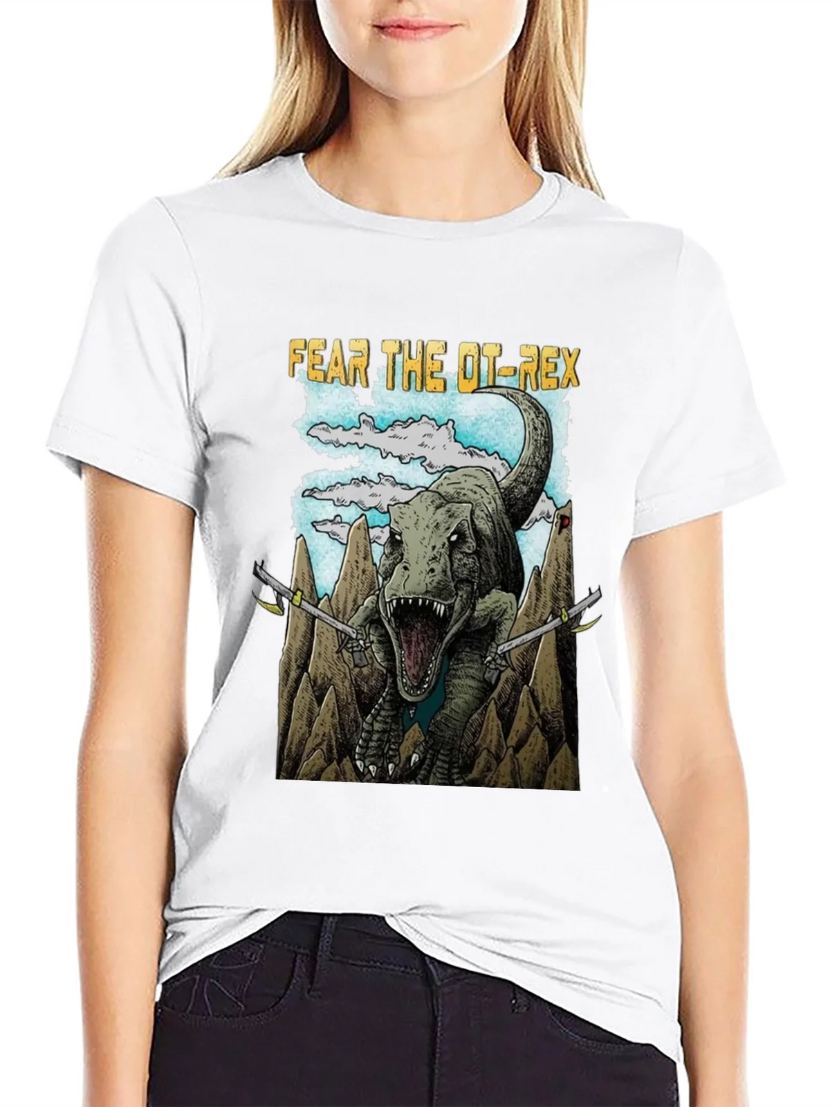 Fear The OT-Rex Dinosaur Graphic T-Shirt product image 7