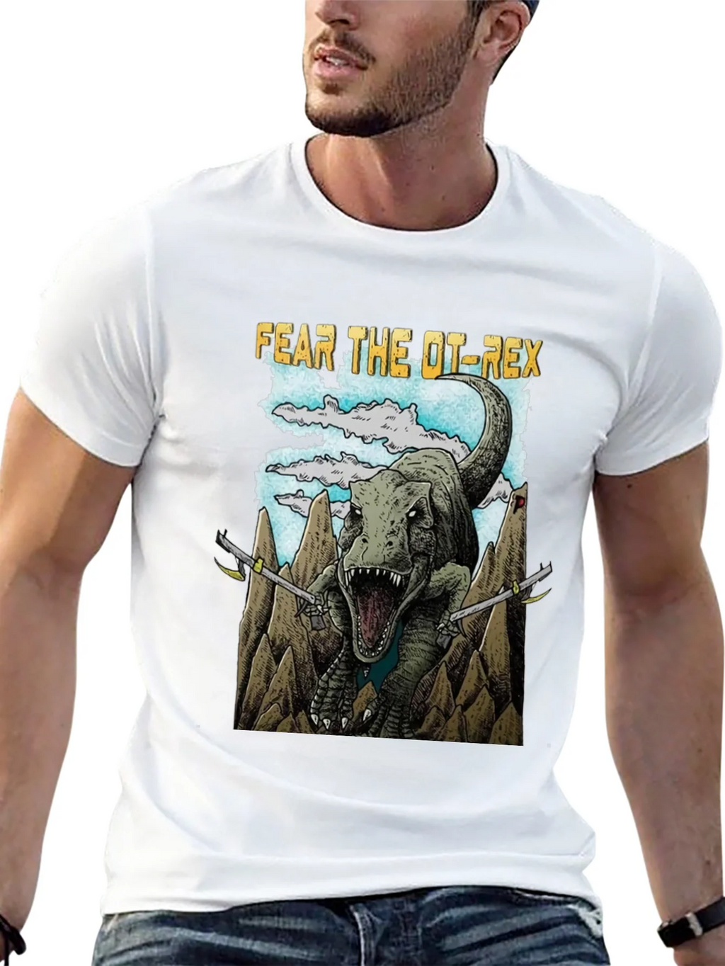 Fear The OT-Rex Dinosaur Graphic T-Shirt product image 8