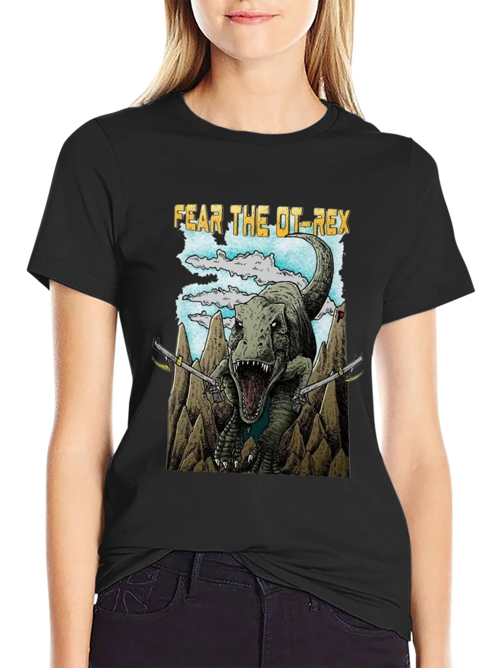 Fear The OT-Rex Dinosaur Graphic T-Shirt product image 2