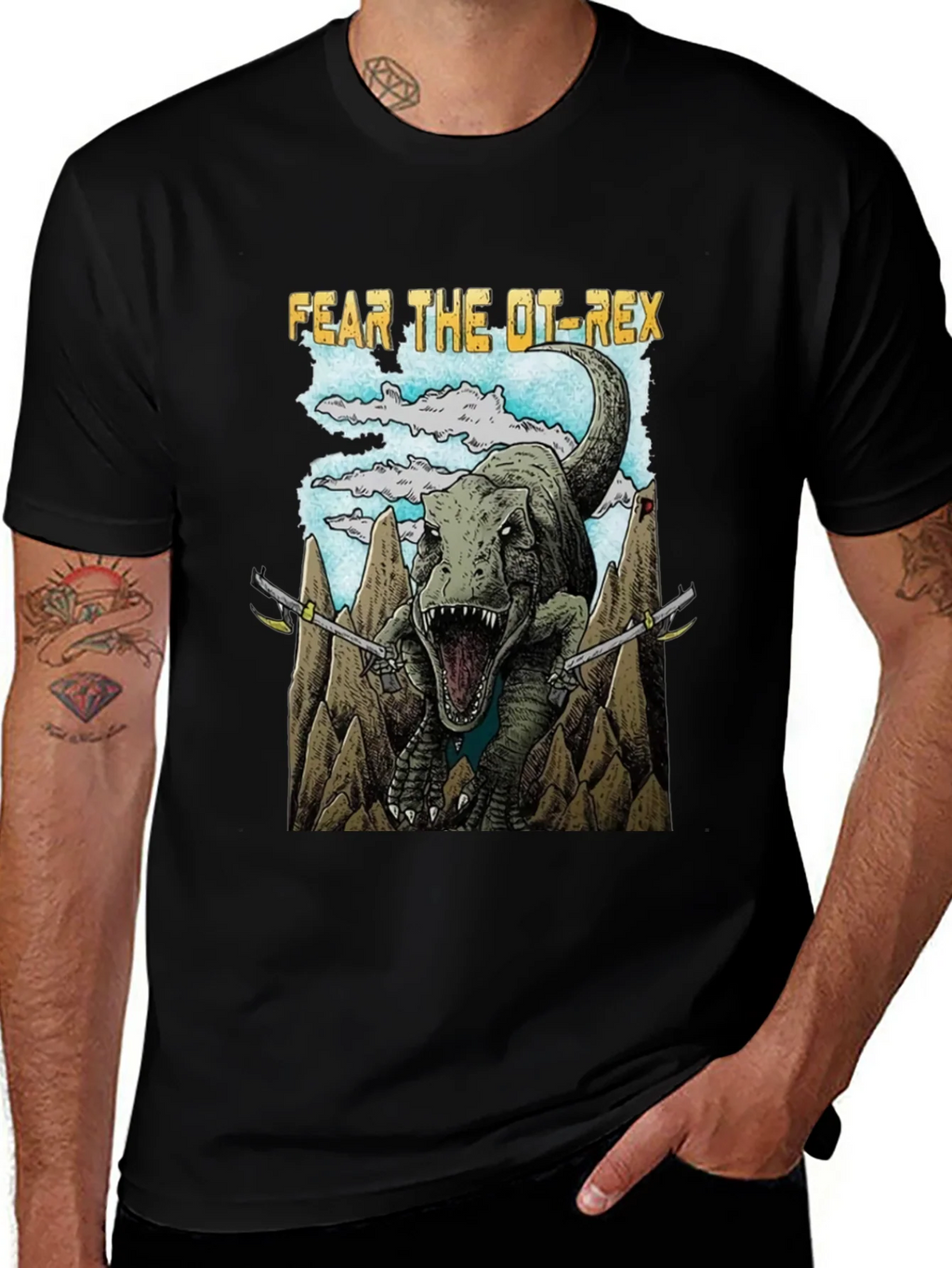 Fear The OT-Rex Dinosaur Graphic T-Shirt product image 1