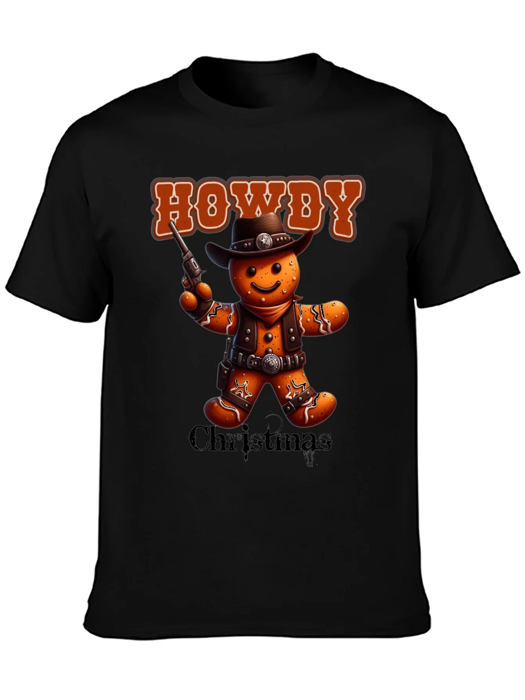 Howdy Christmas Gingerbread Cowboy T-Shirt product image 2