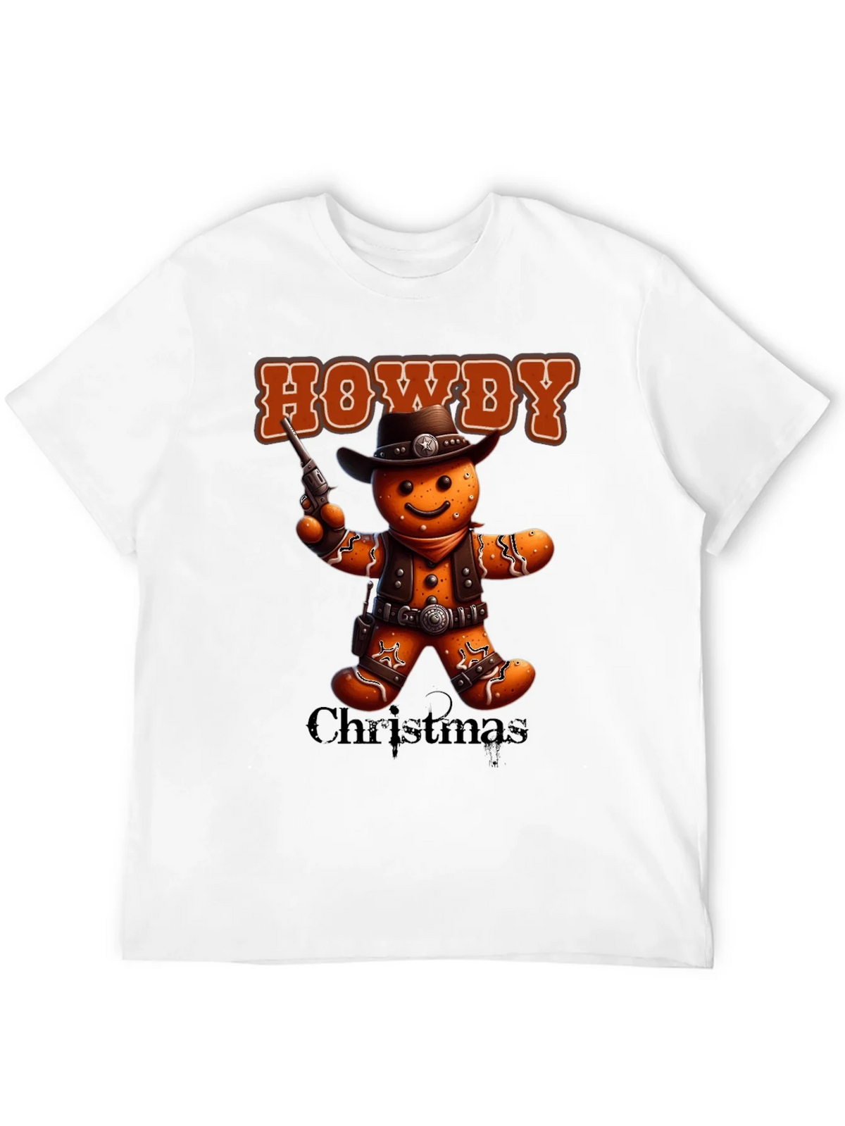 Howdy Christmas Gingerbread Cowboy T-Shirt product image 8