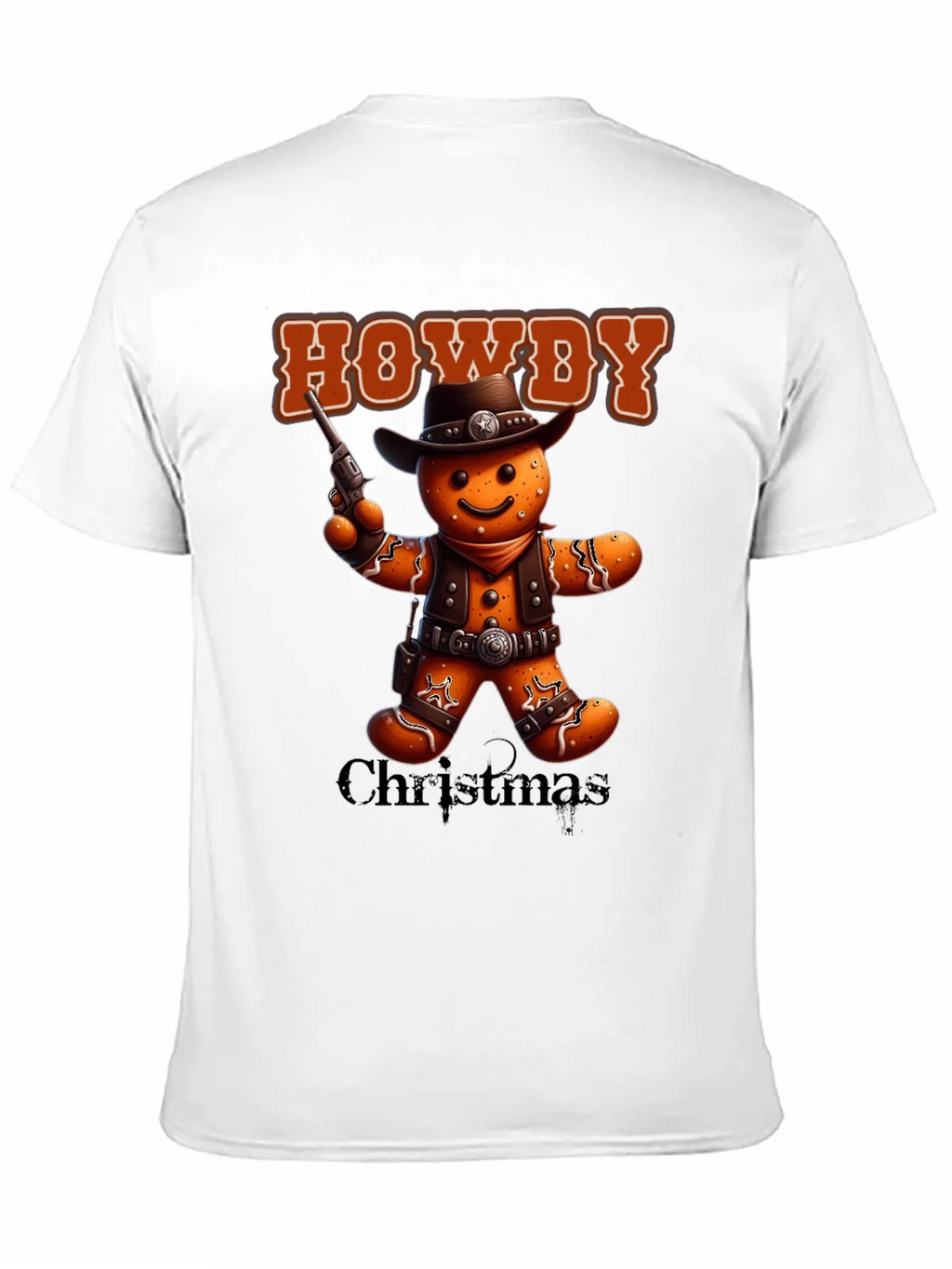 Howdy Christmas Gingerbread Cowboy T-Shirt product image 7