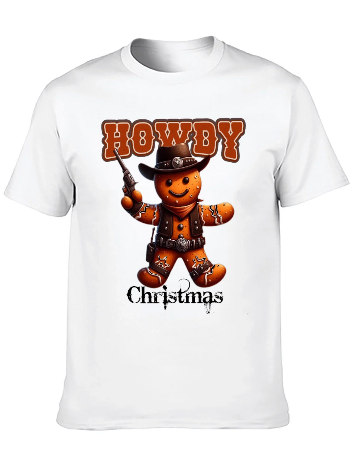 Howdy Christmas Gingerbread Cowboy T-Shirt product image 6