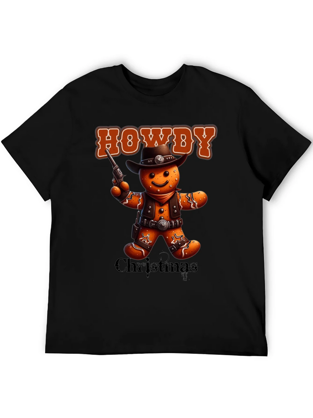 Howdy Christmas Gingerbread Cowboy T-Shirt product image 3