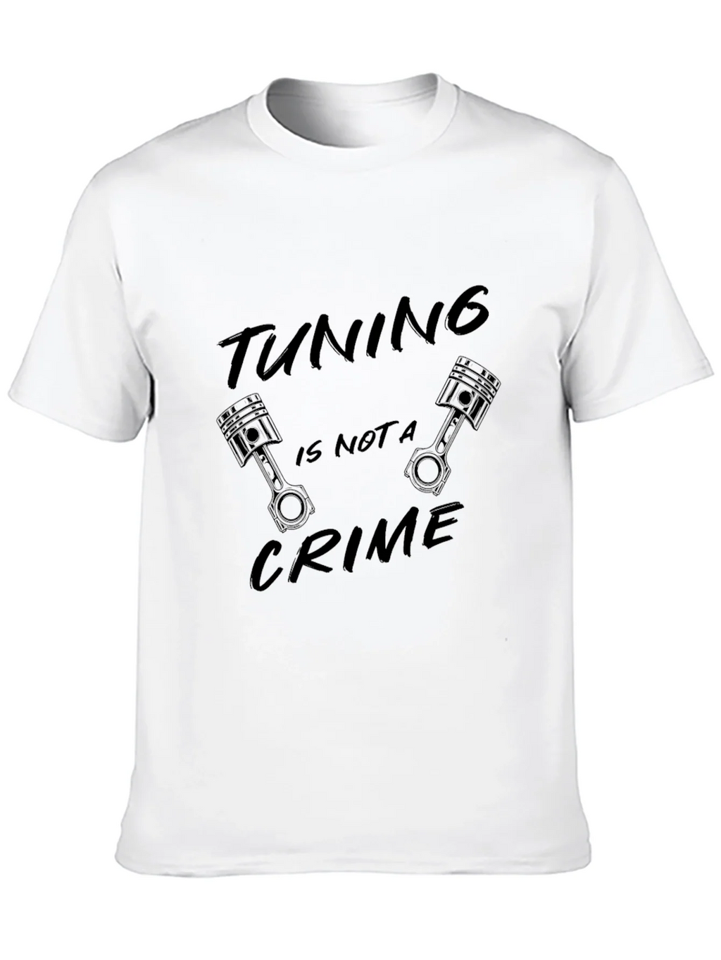 Tuning is Not a Crime Black Graphic T-Shirt product image 9