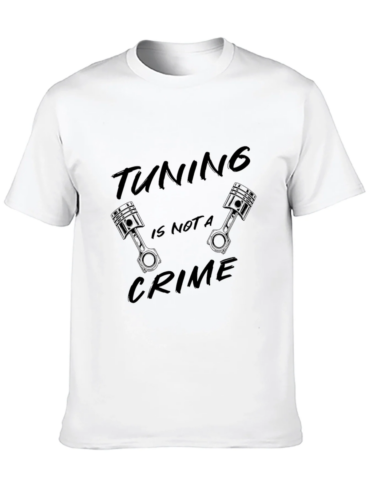 Tuning is Not a Crime Black Graphic T-Shirt product image 9