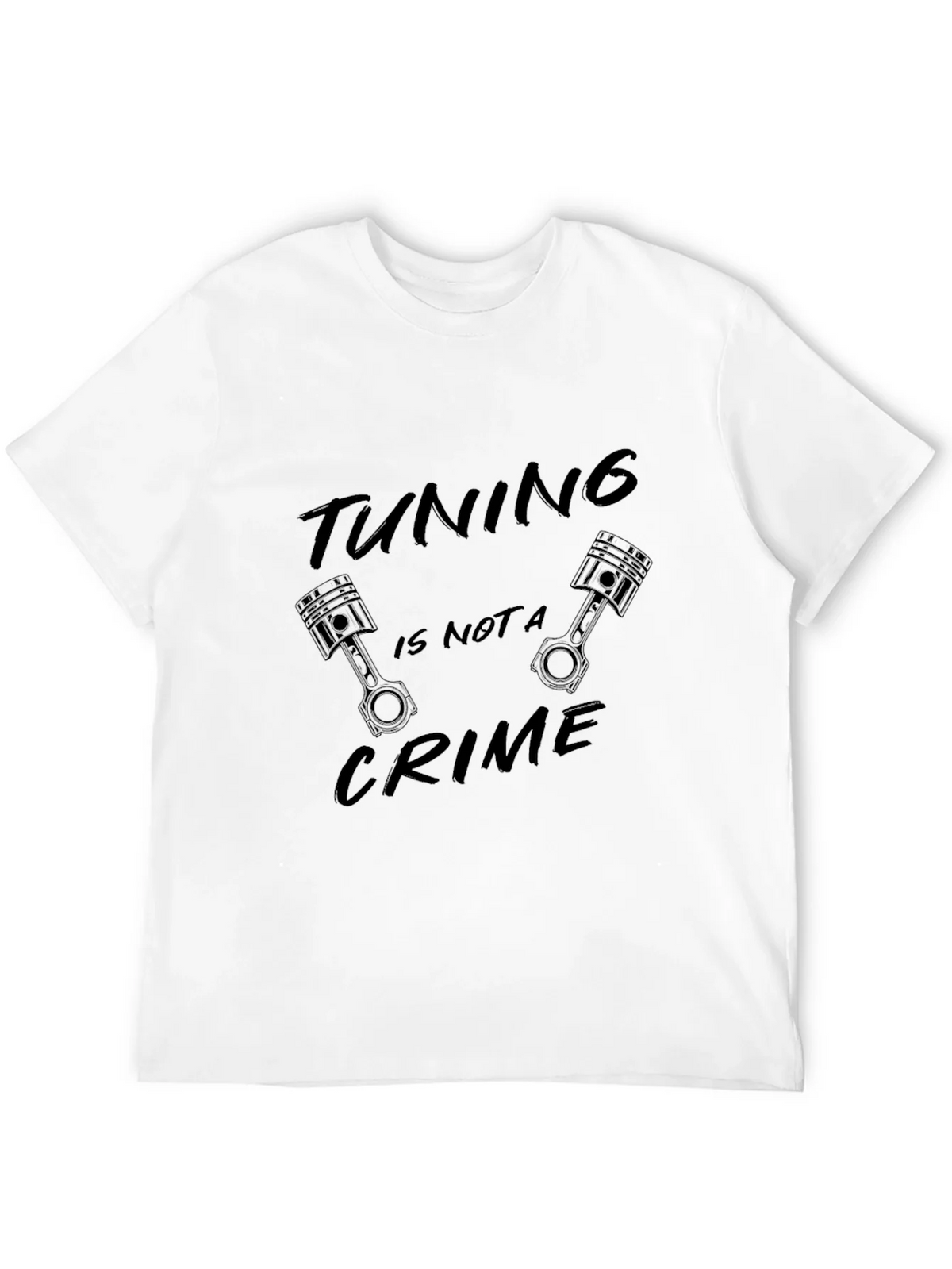 Tuning is Not a Crime Black Graphic T-Shirt product image 11