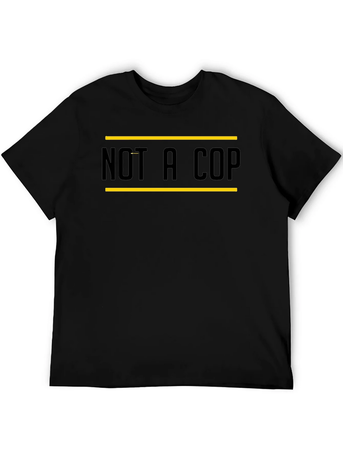 Not A Cop Graphic Tee - Black Casual T-Shirt product image 1