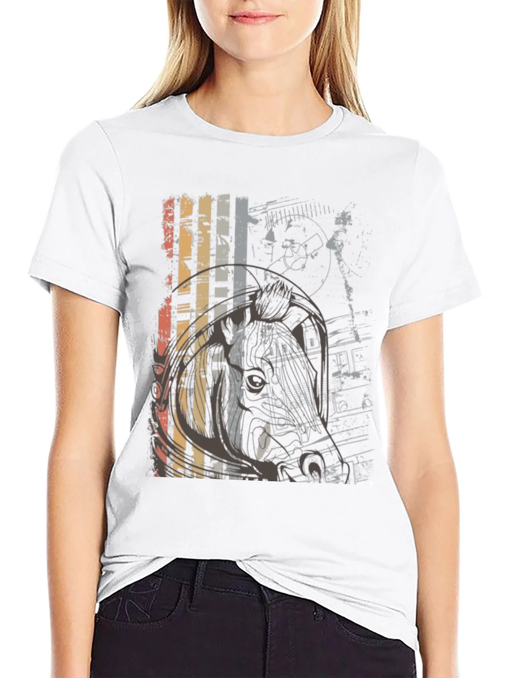 Retro Graphic Print Crew Neck T-Shirt product image 8