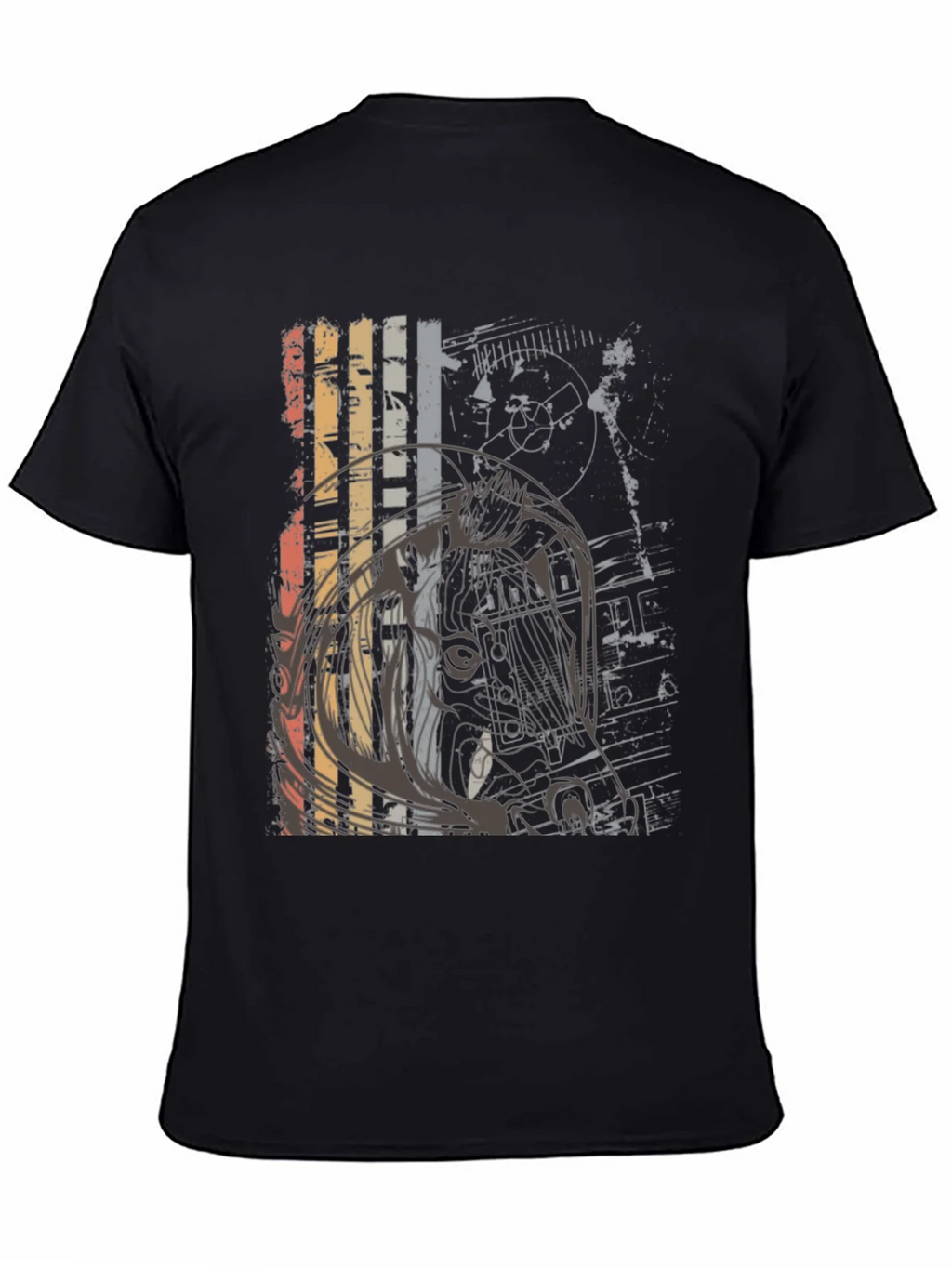 Retro Graphic Print Crew Neck T-Shirt product image 4