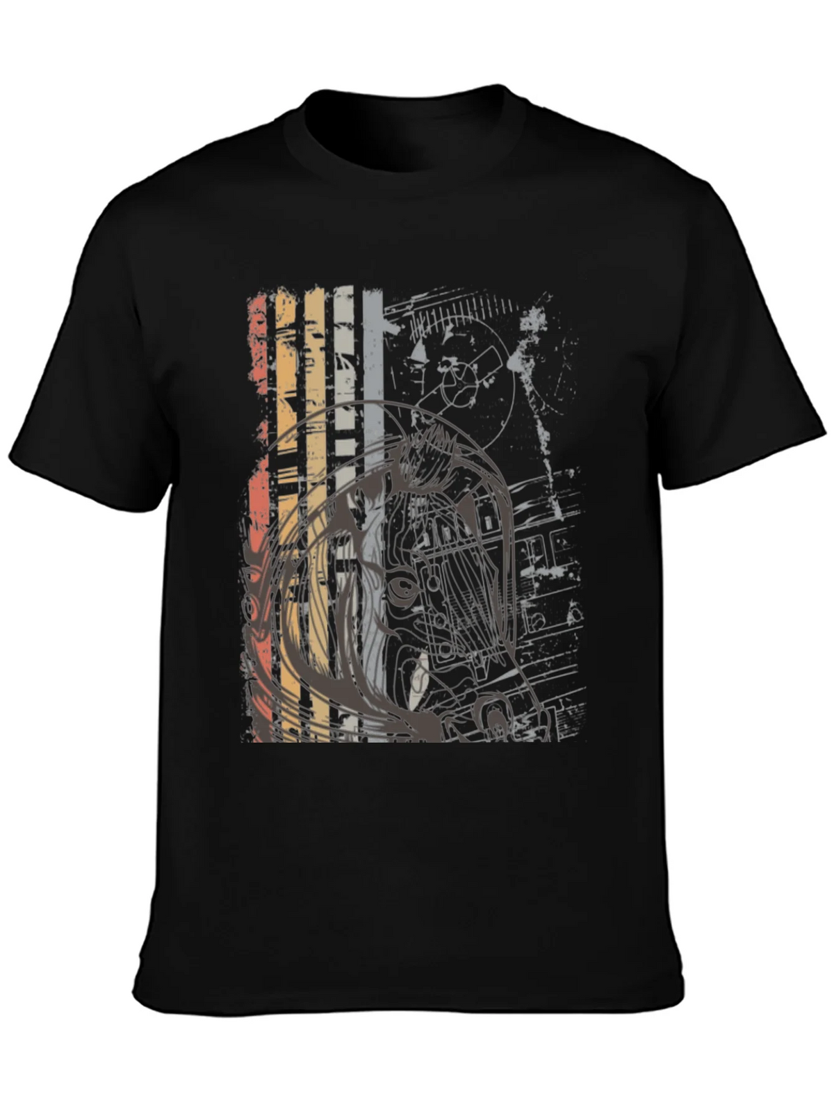 Retro Graphic Print Crew Neck T-Shirt product image 3