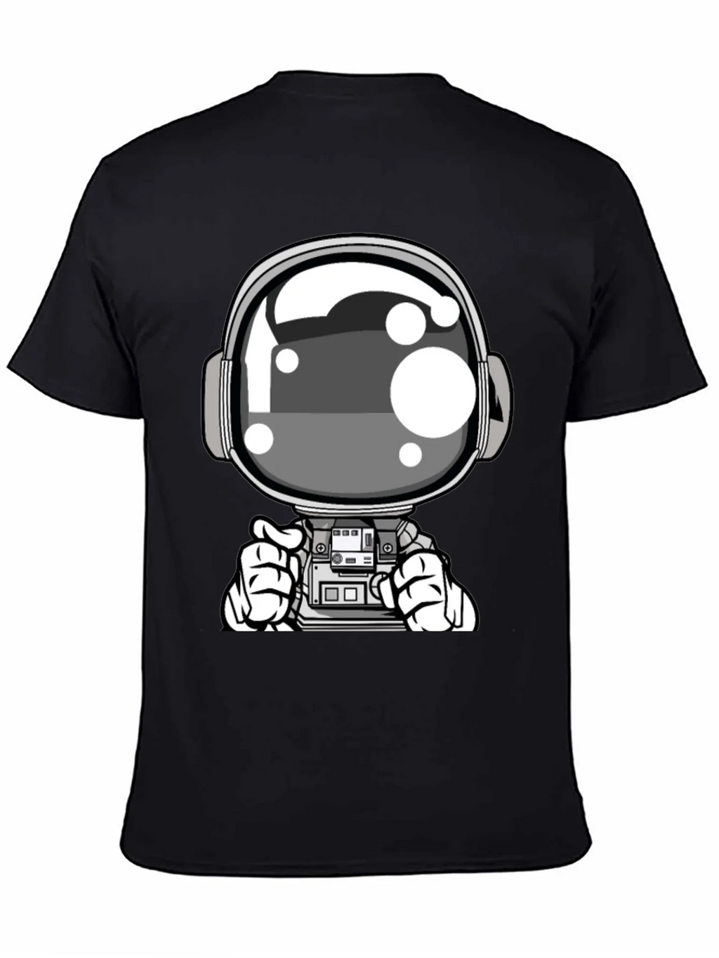Cool Astronaut Graphic Tee - Black Casual T-Shirt product image 4