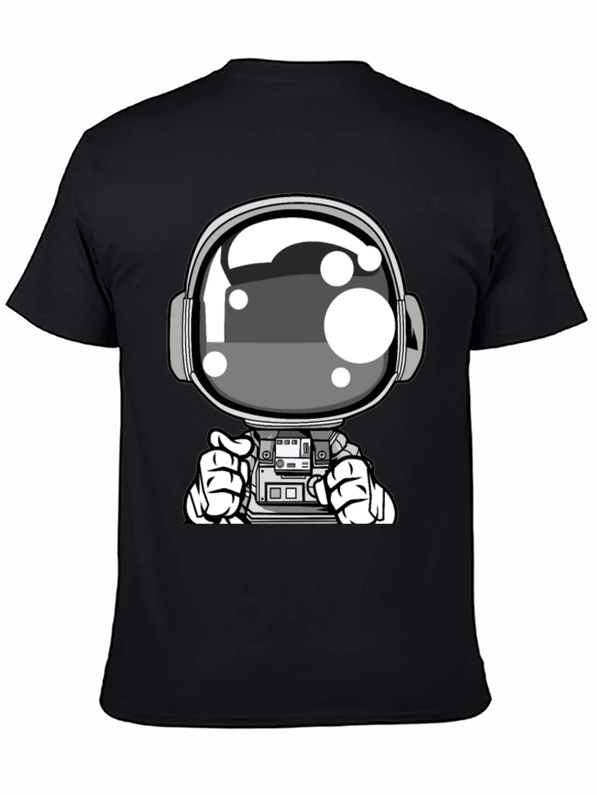 Cool Astronaut Graphic Tee - Black Casual T-Shirt product image 4
